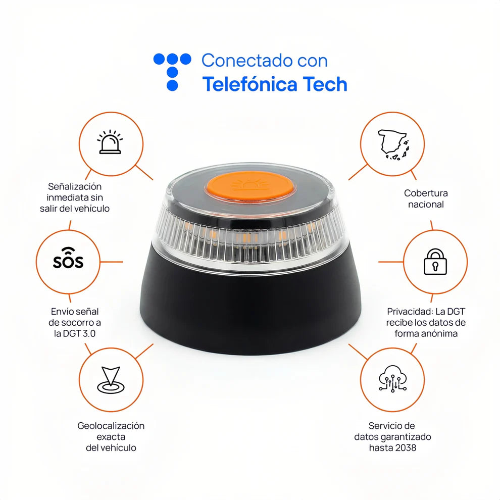 Baliza V16 Homologada y Conectada DGT – Alertia